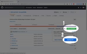Download knop op GitHub